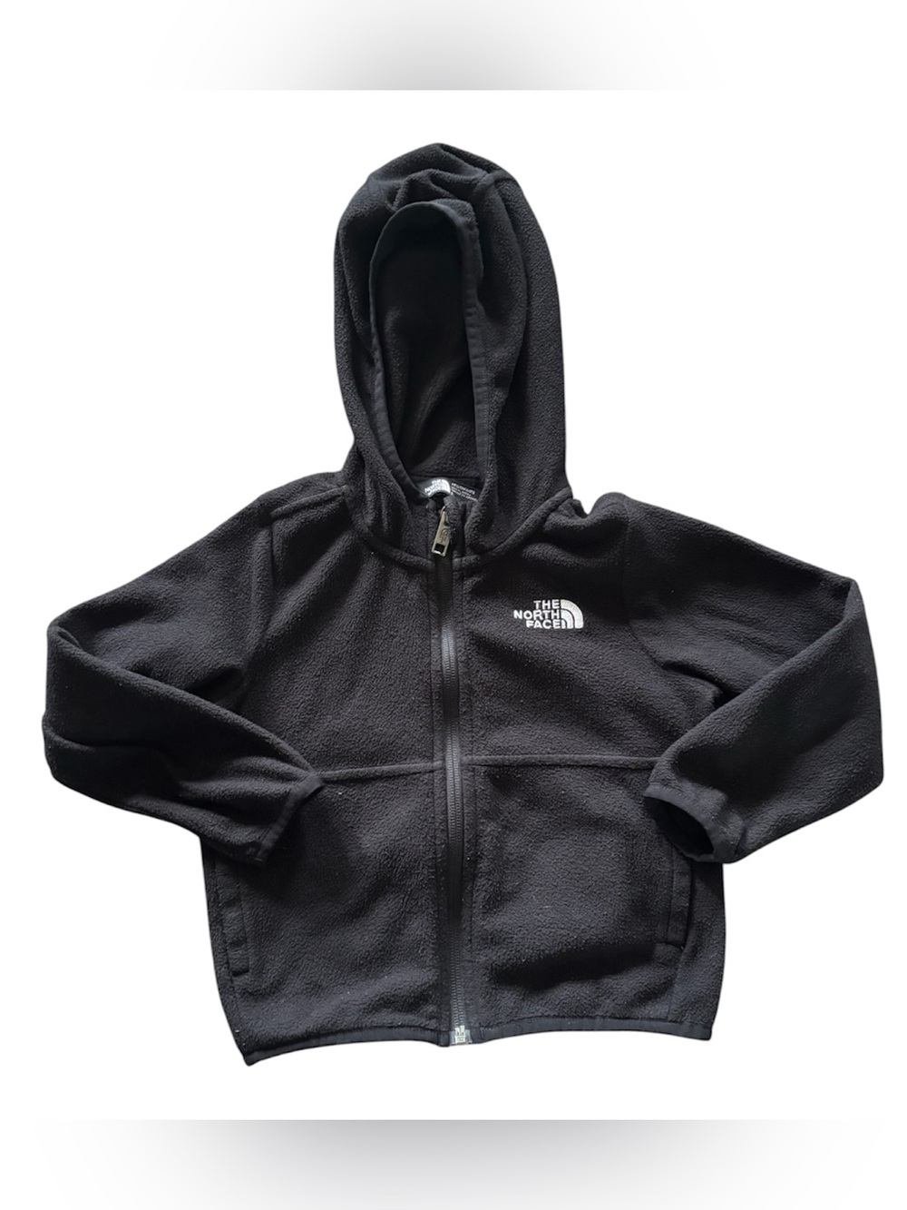 The North Face Black Kids Hooded Fleece Zip Jacket
